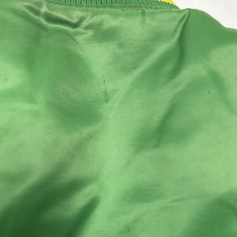 Boston Celtics Jacket Mens L Green Good Vintage Satin Bomber Spellout - Picture 9 of 11